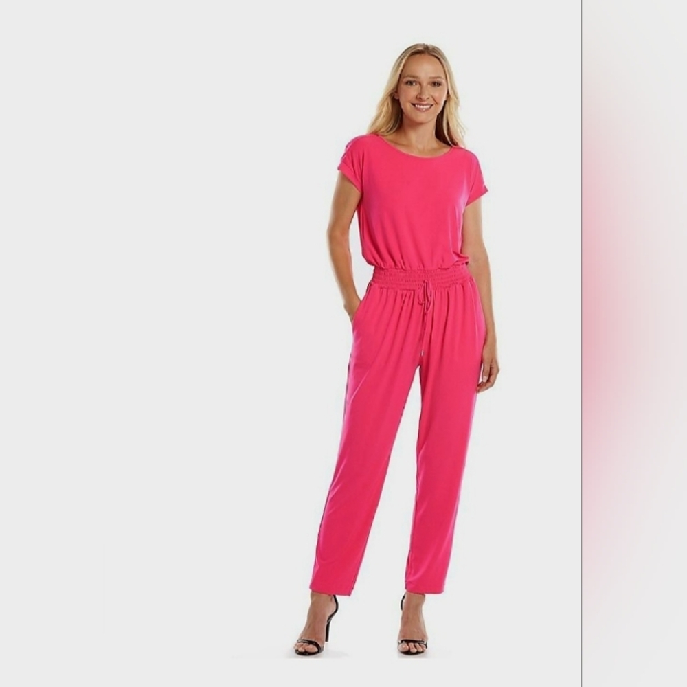 Jennifer Lopez Pink Wide Leg Jumpsuit